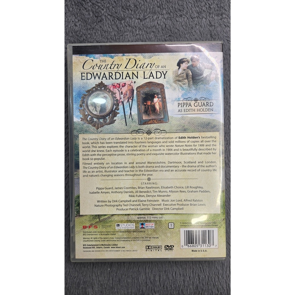 The Country Diary of an Edwardian Lady DVD 4 Disc Set Remastered Edith Holden